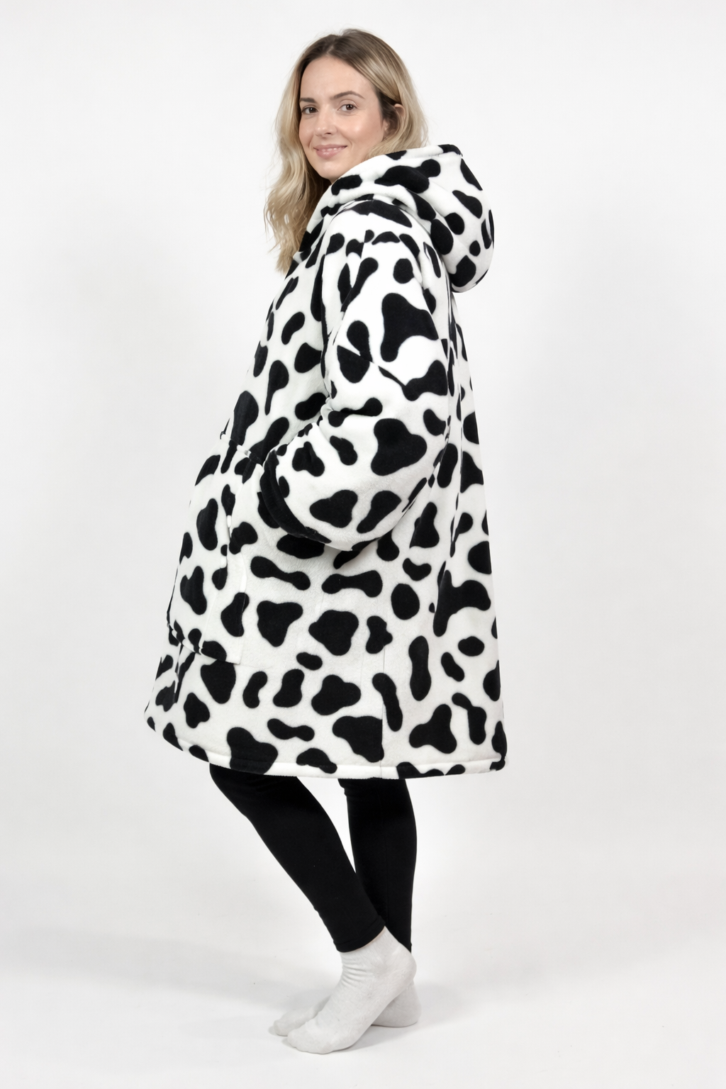 Winterhugs CowPrint Cozy Hoodie